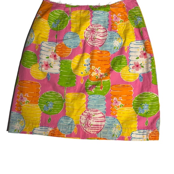 Lilly Pulitzer White Label pink skirt size 2. Unfinished hem design. Super cute - Picture 11 of 15